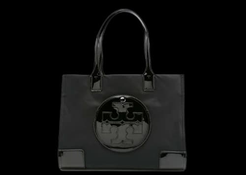 Tory Burch Ella Patent Small Tote Black