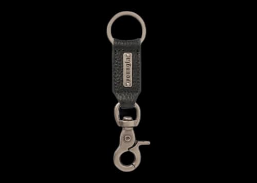 YoungLA Leather Keychain Black