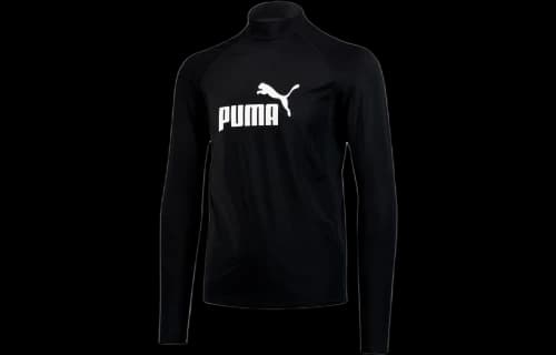 PUMA Swim Men's Long Sleeve Rash Guard Workout Clothing Men's Black