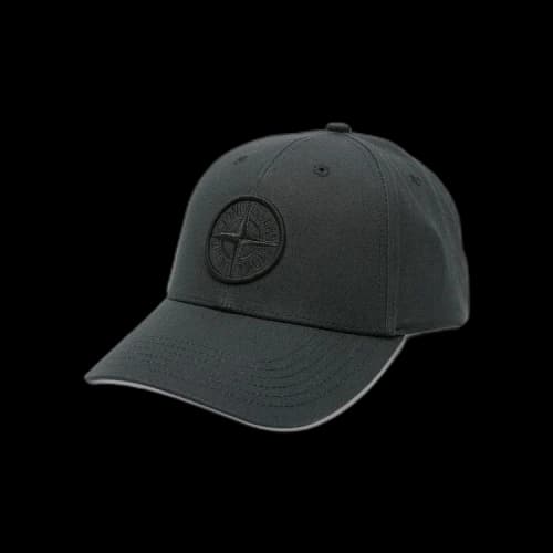 Stone Island 6 Panel Embroidery Compass Logo Cap 'Black'