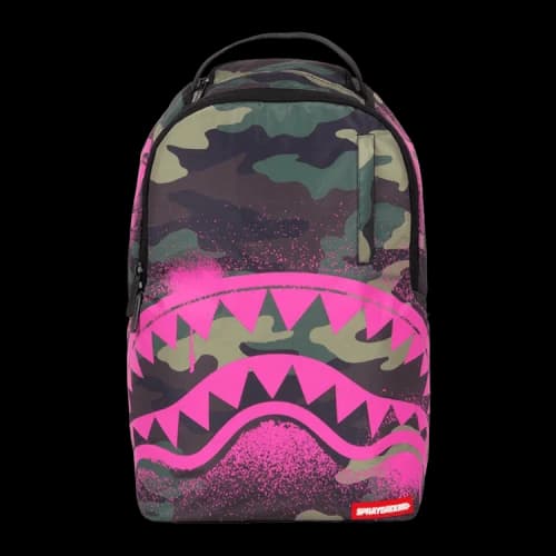 Sprayground Pink Stencil Shark Camo Backpack 'Multicolor'