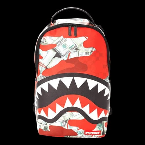 Sprayground Money Camo Backpack 'Red'