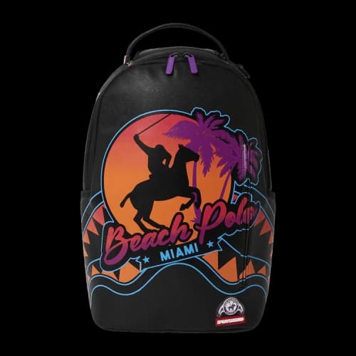 Sprayground Miami Beach Polo Collab DLXV Backpack 'Black'