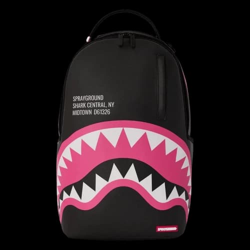 Sprayground Shark Central Pink DLXSV Backpack Black/Pink