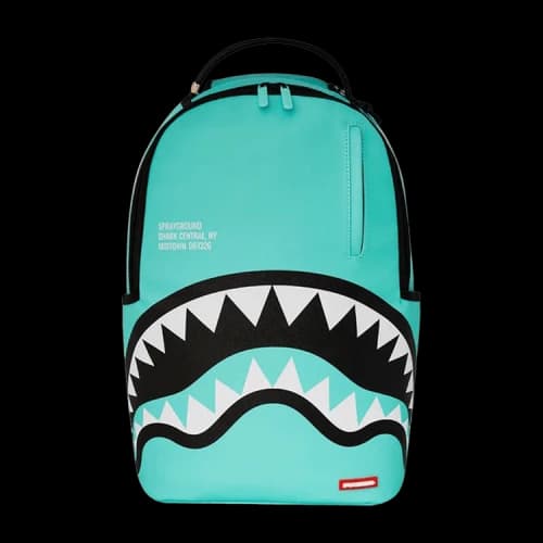 Sprayground Shark Central Aqua DLXSV Backpack Blue