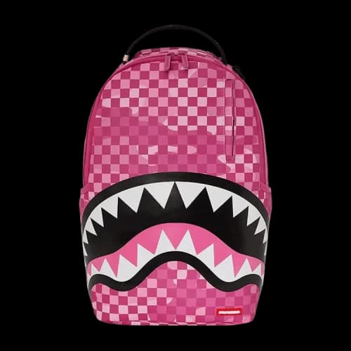 Sprayground Pink Camocheck DLXSV Backpack Pink