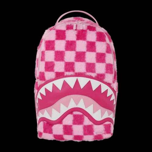 Sprayground Furzilla Shark Backpack 'Pink Check'