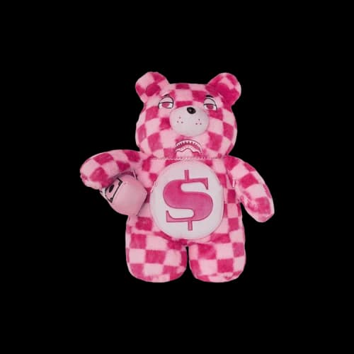 Sprayground Furzilla Shark Moneybear Backpack 'Pink Check'
