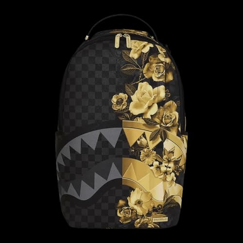 Sprayground Gold Floral Remix Backpack Black/Gold