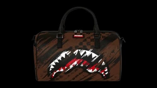 Sprayground Smeared Grunge Mini Duffle Bag Brown