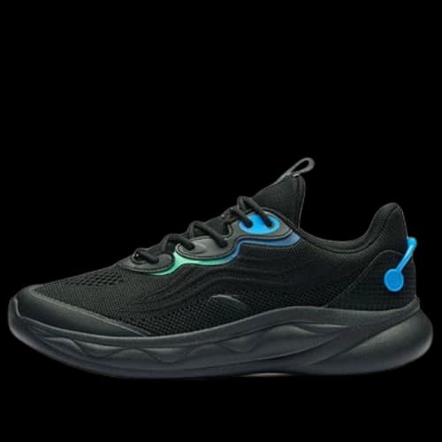 ANTA Running Series Sneakers 'Black with Blue Green Deco'
