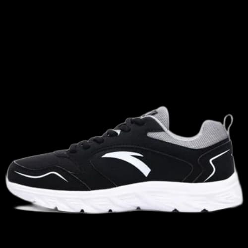 ANTA Running Series Sneakers Leather 'Black Grey White'