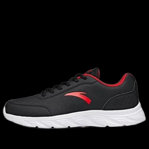 ANTA Running Series Sneakers Leather 'Black Red'
