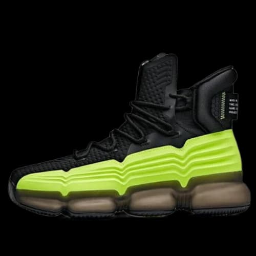 ANTA High Top Basketball Shoes 'Black Green'