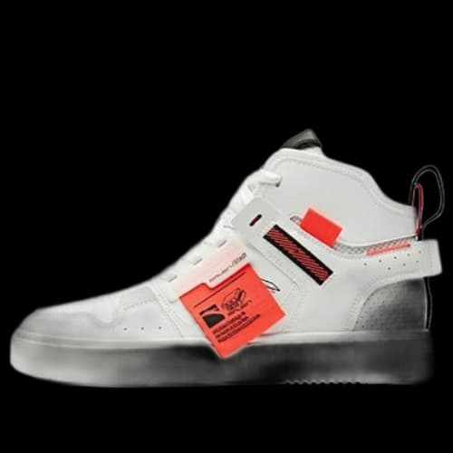 ANTA High Top Skateboarding Shoes 'White Orange'