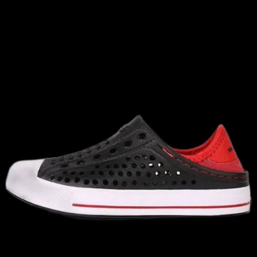(GS) Skechers Guzman Steps Slip-Ons 'Black Red'