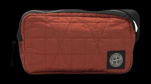 Stone Island Quilted Nylon Metal Clutch Bag Red