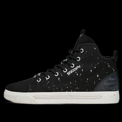 ANTA x Snoopy High Top Canvas Shoes 'Black White' (Women's)