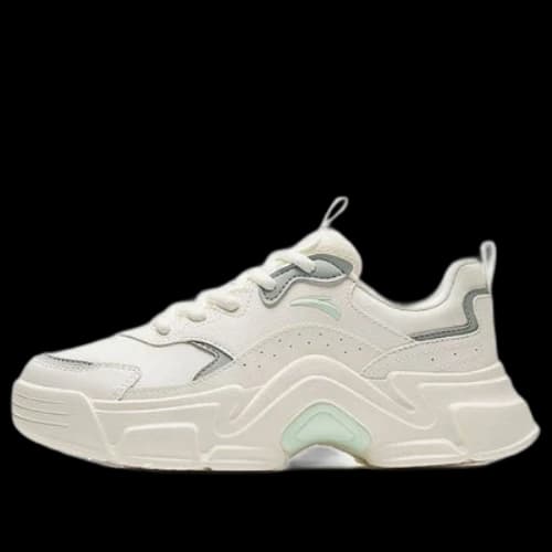 ANTA Platform Leather 'White Green Grey' (Women's)