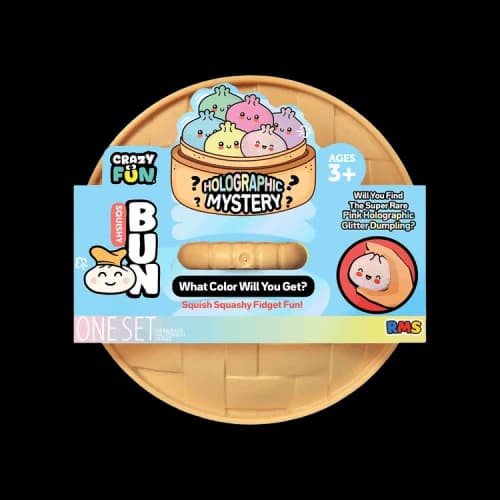 Crazy Fun Squishy Bun Charming Mystery Dumplings Holographic Mystery Blind Box 'Multicolor'