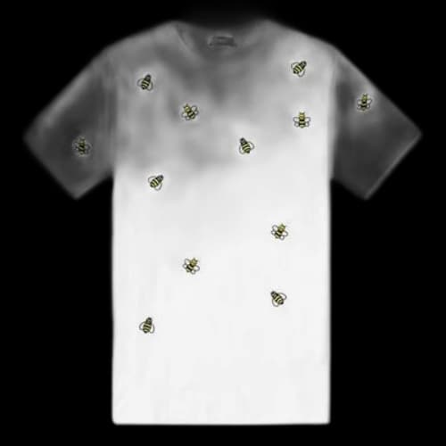 DIOR x KAWS Crossover Bee Embroidered Short Sleeve White