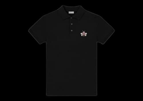 Dior x Kaws Crystal Bee Polo Shirt Black