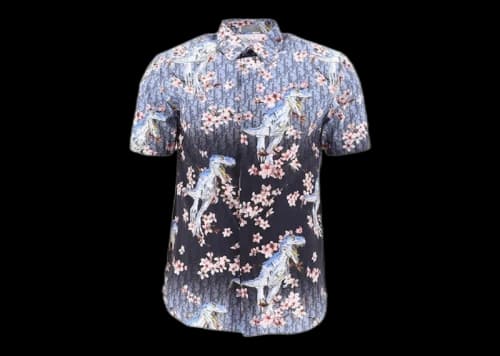 Dior x Sorayama Tyrannosaurus Rex Cherry Blossom Shortsleeved Shirt Multi