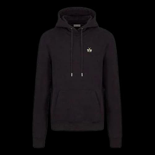 DIOR x KAWS Crossover Bee Embroidered Solid Color Black