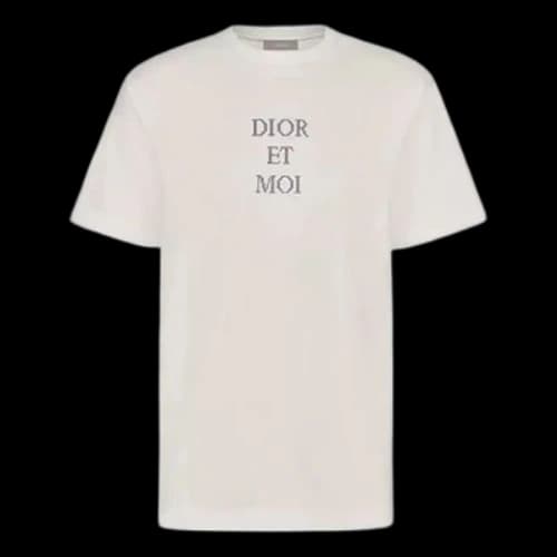 DIOR Alphabet Pattern Short Sleeve White