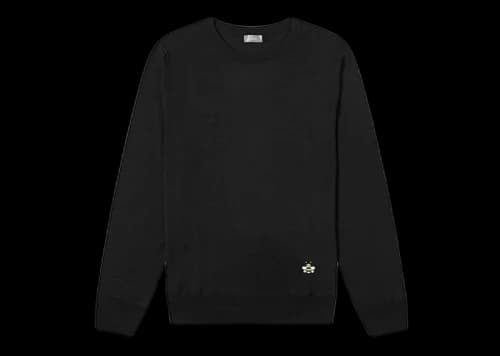 Dior x KAWS Bee Logo Wool Knit Crewneck Black