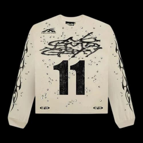Hellstar Moto Cross Long-Sleeve 'Cream'