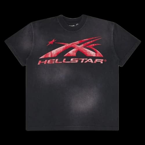 Hellstar Gel Sport Logo T-Shirt 'Black/Red'