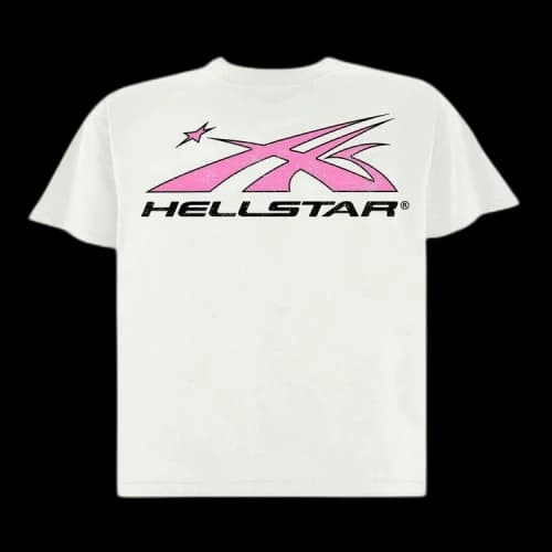 Hellstar Sport Logo T-Shirt 'White/Pink'