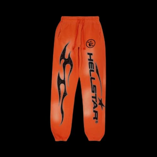 Hellstar Fire Sweatpants 'Orange Dye'