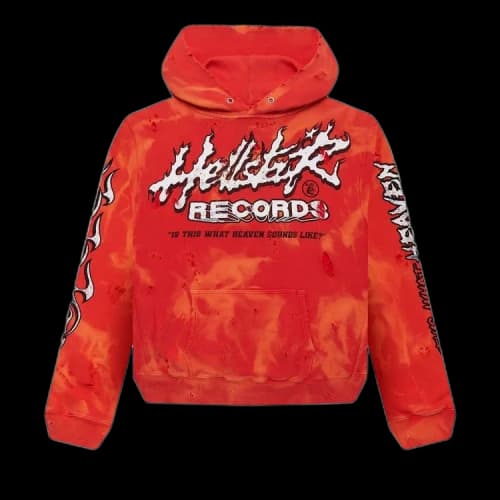 Hellstar Records Pullover Hoodie 'Lava'