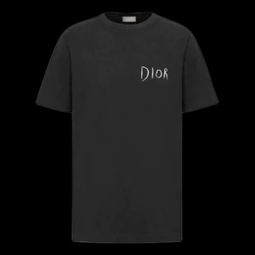 DIOR Embroidery Sketch Signature Logo Unisex Black