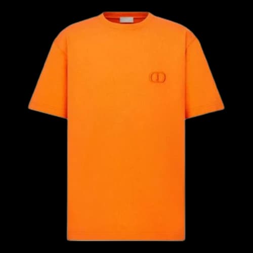 DIOR FW21 Casual Logo Short Sleeve Orange