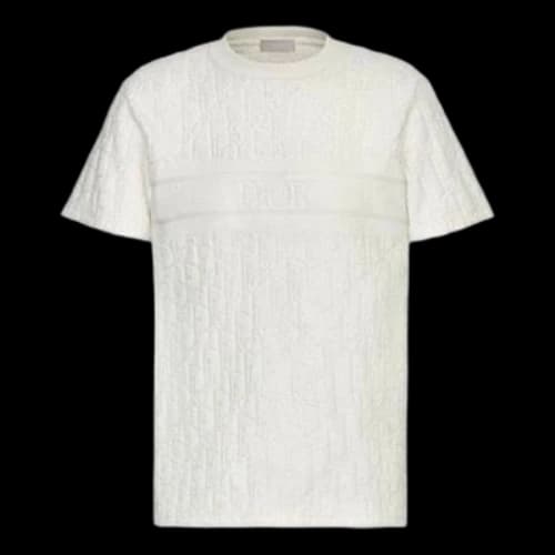 DIOR Cotton Terry Cloth Print For Men Beige