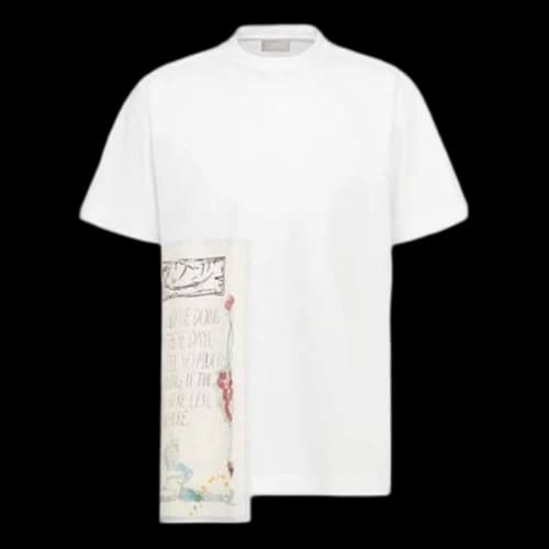 DIOR And Raymond Pettibon Embroidered Unisex White