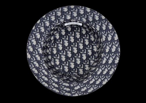 Dior Reversible Teddy-D Small Brim Bucket Hat Oblique Blue
