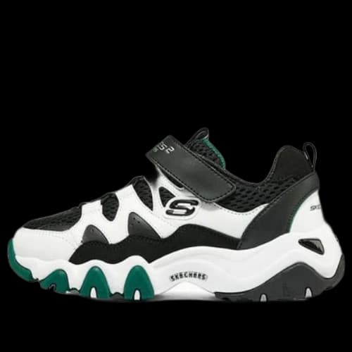 (GS) Skechers D'Lites 2.0 'White Black Green'