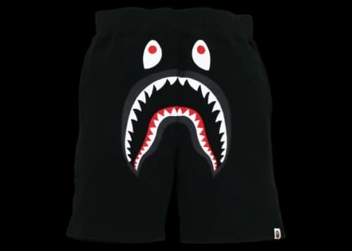 BAPE Shark Sweat Shorts (FW21) Black