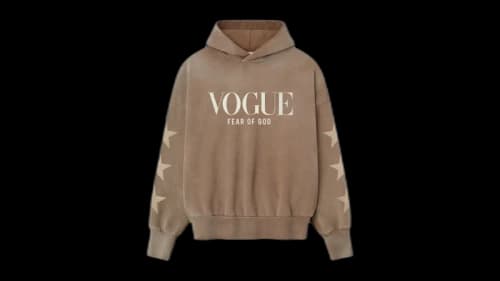 Fear of God Essentials Vogue Fear of God Neighborhood Hoodie Dune Pearl