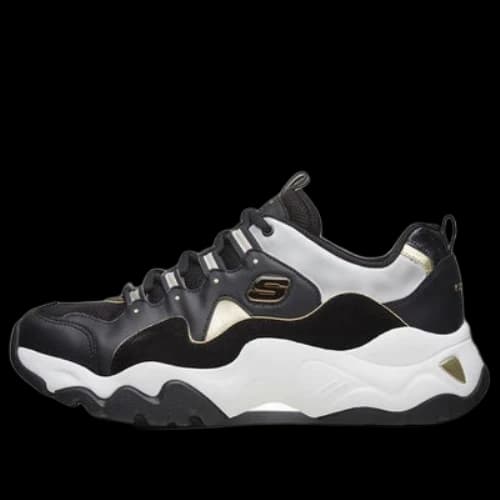 Skechers D'lites 3.0 Running Shoes White/Black/Gold