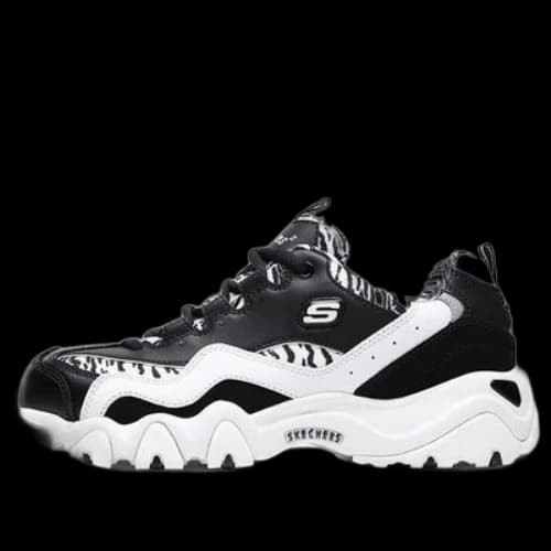 Skechers D Lites 2.0 Low-Top Daddy Shoes Black/White (Women's)