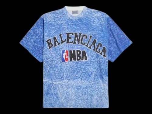 Balenciaga x NBA Oversized T-shirt Blue