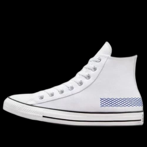 Converse Chuck Taylor All Star High Top Retro Sports Skateboarding Shoes White Blue