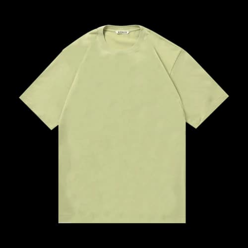 Auralee Luster Plaiting Tee 'Light Green'
