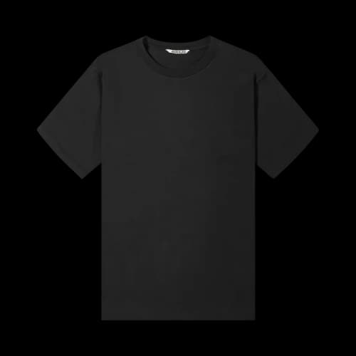 Auralee Luster Plaiting Tee 'Black'