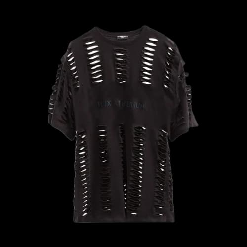 Raf Simons Redux Short-Sleeve T-Shirt With Cuts And Print 'Black'